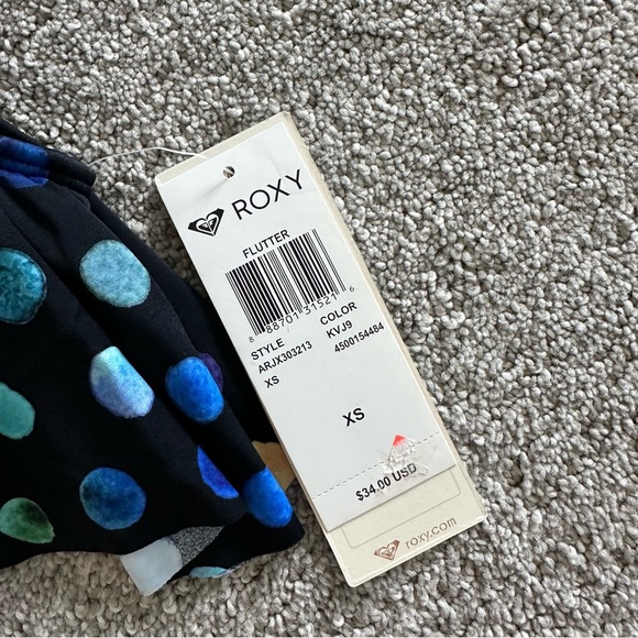 Roxy Women's Flutter Bikini‎ Top Rainbow Polka Dot Size XS - Picture 2 of 6